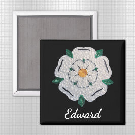 Namn, Papper Quilled Yorkshire Vit ros 2-in Magnet