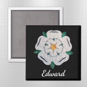 Namn, Papper Quilled Yorkshire Vit ros 2-in Magnet