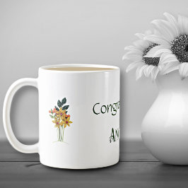 Namn, Pappra, fyrkantiga blommor, hela Tillfälle 1 Kaffemugg