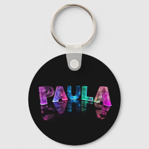 Namn Paula i 3D Ljus (fotografi) Nyckelring
