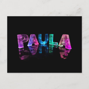 Namn Paula i 3D Ljus (fotografi) Vykort