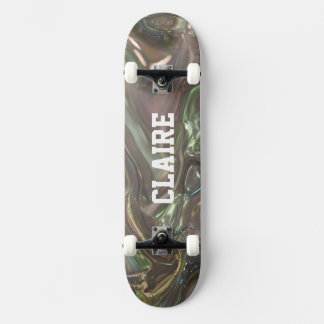 Namn Pearly Holografisk Cool Mini Skateboard Bräda 18,5 Cm