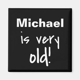 Namn Personlig Gamla Ord Svart födelsedag Magnet