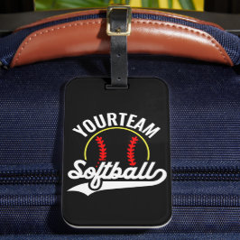 Namn Personlig League-spelaren i Softball-teamet Bagagebricka