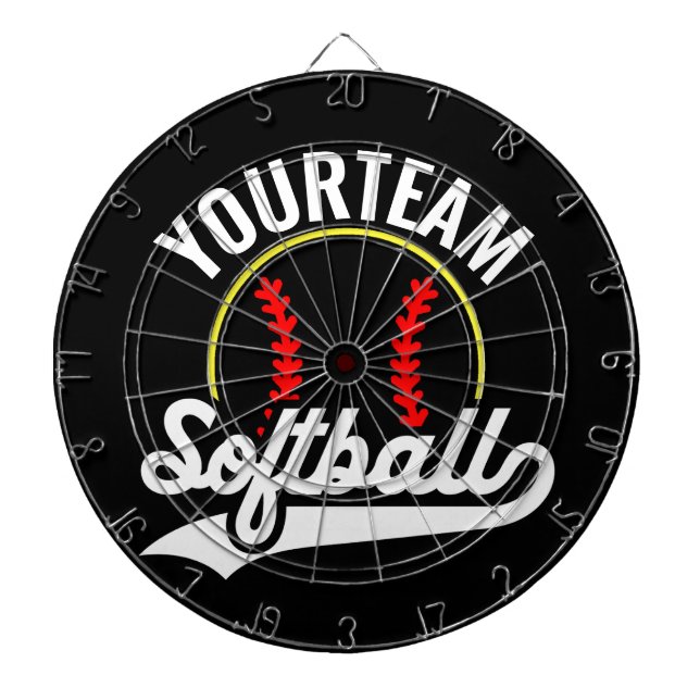 Namn Personlig League-spelaren i Softball-teamet Darttavla (Framsidan)
