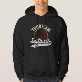 Namn Personlig League-spelaren i Softball-teamet Hoodie