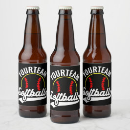 Namn Personlig League-spelaren i Softball-teamet Ölflaska Etikett