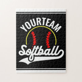 Namn Personlig League-spelaren i Softball-teamet Pussel