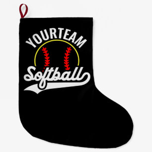 Namn Personlig League-spelaren i Softball-teamet Stor Julstrumpa