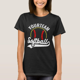 Namn Personlig League-spelaren i Softball-teamet T Shirt