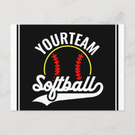 Namn Personlig League-spelaren i Softball-teamet Vykort