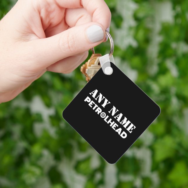 Namn Personlig Petrolhead Nyckelring (Hand)