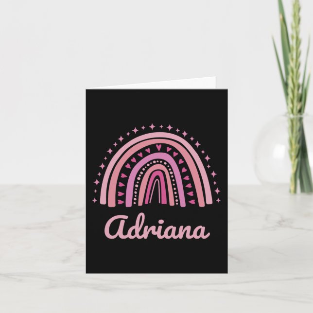 Namn Personlig Rollig Kvinnor Rosa Regnbåge Adrian Kort (Framsida)