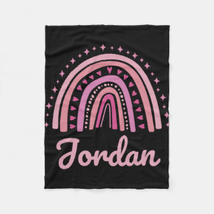 Namn Personlig Rollig Kvinnor Rosa Regnbåge Jordan Fleecefilt
