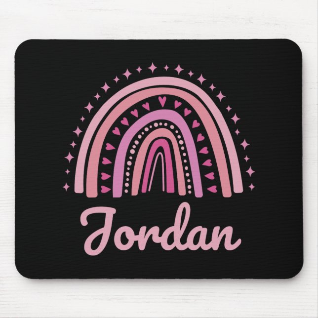 Namn Personlig Rollig Kvinnor Rosa Regnbåge Jordan Musmatta (Framsidan)