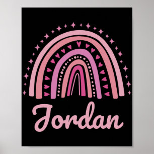 Namn Personlig Rollig Kvinnor Rosa Regnbåge Jordan Poster