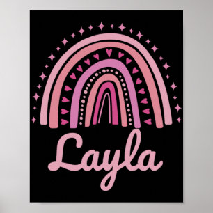 Namn Personlig Rollig Kvinnor Rosa Regnbåge Layla Poster