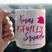 Namn personlig rosa jul familj manus