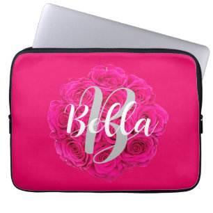 Namn Personlig Rosa Laptop Fodral