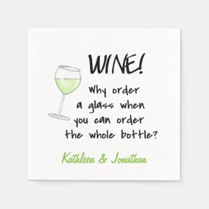 Namn Personlig White Vin Funny Ord Design Art Pappersservett