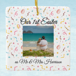 Namn Photo | Newlyweds Keepsaké Vår första Påsk Julgransprydnad Keramik