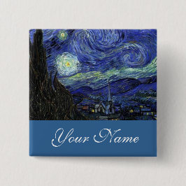 Namn pin,Vincent van Gogh, Starry Night Knapp