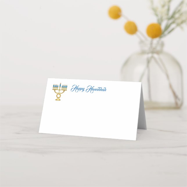 Namn Place Card-Hanukkah Placeringskort (Framsida)