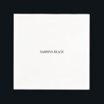 Namn Plain Modern Minimalist Simple White Pappersservett<br><div class="desc">Är du tittar för en enkel,  minimalistisk och attraktiv design? Den här designen som kommer att få folk att uppmärksamma högerna bort,  men inte för komplicerad,  är för dig.</div>