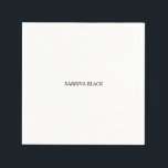 Namn Plain Modern Minimalist Simple White Pappersservett<br><div class="desc">Är du tittar för en enkel,  minimalistisk och attraktiv design? Den här designen som kommer att få folk att uppmärksamma högerna bort,  men inte för komplicerad,  är för dig.</div>