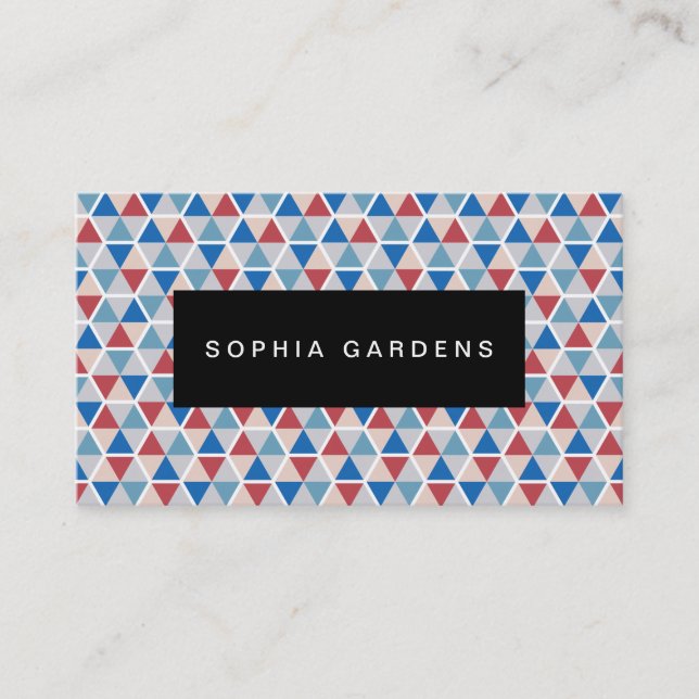 Namn Plate - Hexagon Mönster 05 Visitkort (Framsida)