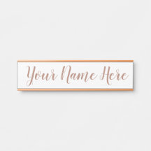 Namn pläterar för arbete