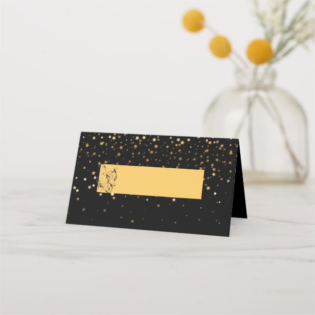 Namn-plats kort-Starry-natt Placeringskort (Framsida)