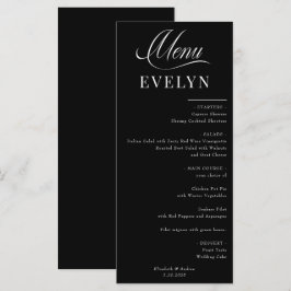 Namn-platskort | Bröllop Menu Meny