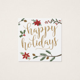 Namn-platskort för festlig Helgdag-bröllopsinbjuda Fyrkantigt Visitkort