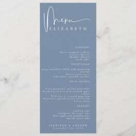 Namn-platskort | Meny | Enkel meny Bröllop