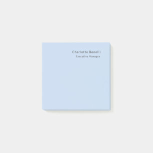 Namn Professionell Modern Minimalist Blå Post-it Block