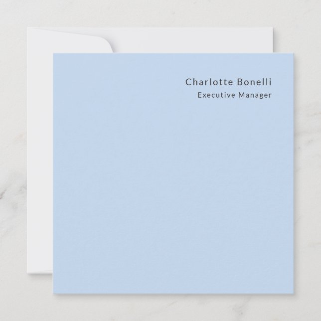 Namn Professionell Modern Minimalistisk Blå  (Framsida)
