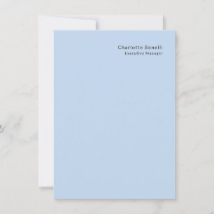 Namn Professionell Modern Minimalistisk Blå Anteckningskort