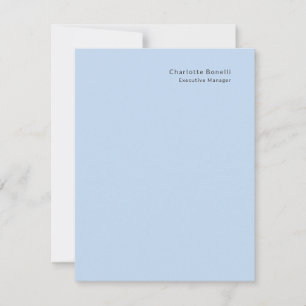 Namn Professionell Modern Minimalistisk Blå Anteckningskort
