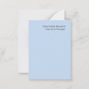Namn Professionell Modern Minimalistisk Blå Anteckningskort