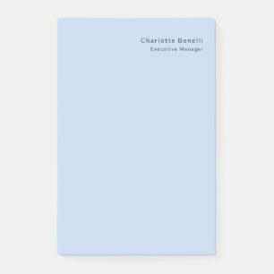 Namn Professionell Modern Minimalistisk Blå Post-it Block
