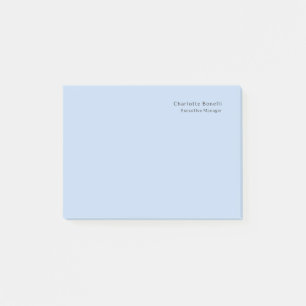 Namn Professionell Modern Minimalistisk Blå Post-it Block