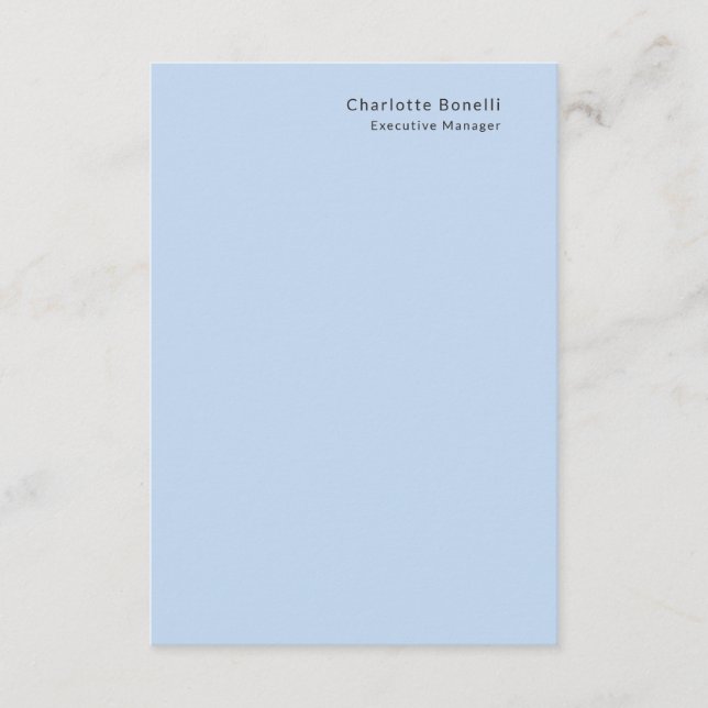 Namn Professionell Modern Minimalistisk Blå  Tilläggskort (Framsida)