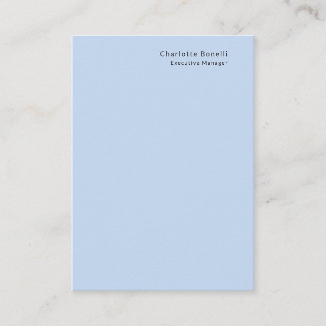 Namn Professionell Modern Minimalistisk Blå  Tilläggskort (Framsida)