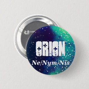 Namn ___ + Pronouns Anpassade Galaxy Knapp