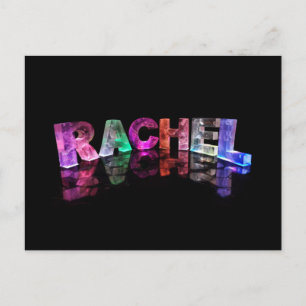 Namn Rachel i 3D Ljus (fotografi) Vykort