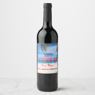 Namn Red Bra Vin Beach-Roligten Vinflaska Etikett