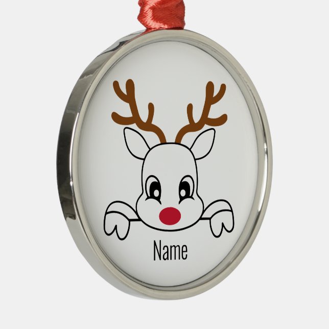 Namn Reindeer jul Ornament (Höger)
