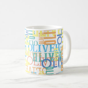 Namn replikerad Typografi färg Mönster Kaffemugg