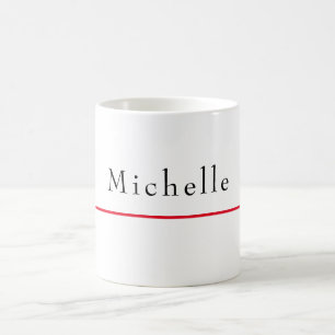 Namn Retro Classic Elegant Plain Simple White Kaffemugg